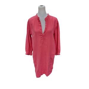Garnet Hill Linen Shift Dress Women’s Size 2 Sleeveless‎ Pockets Casual Summer